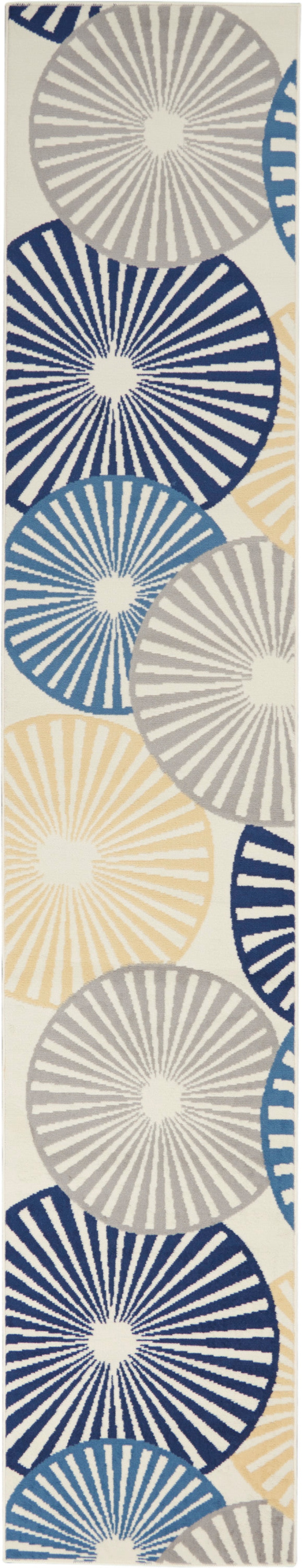 Grafix White Contemporary Area Rug