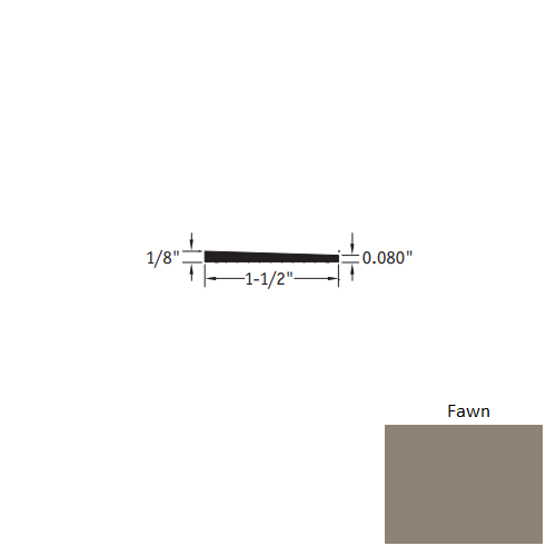 Johnsonite Fawn Vinyl Moulding / Trim Reducer