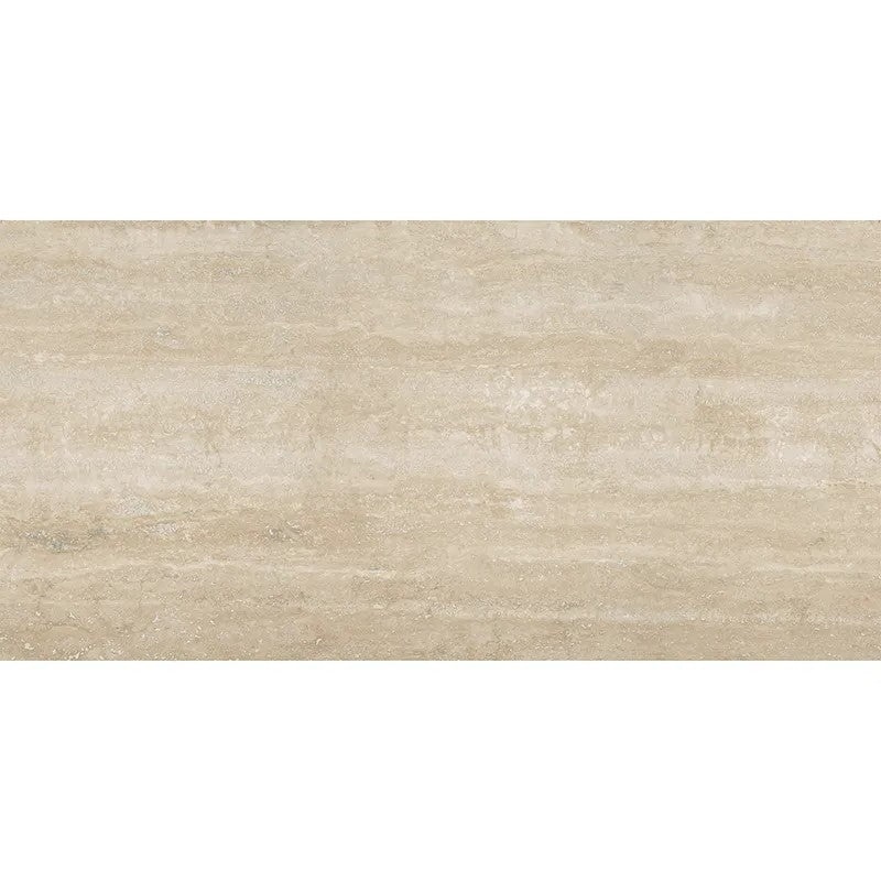 Classico Travertino Beige Porcelain Tile - Matte - 24" X 48"