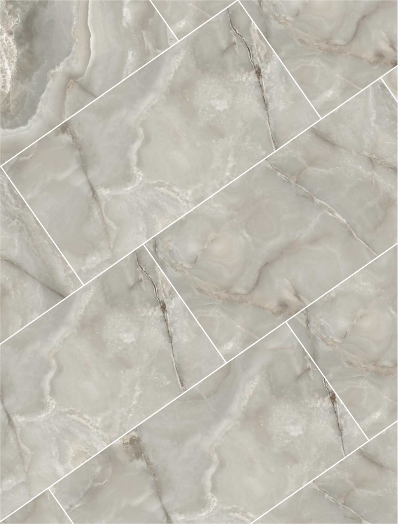 Silver Onyx Porcelain Tile - Polished - 24" X 48"