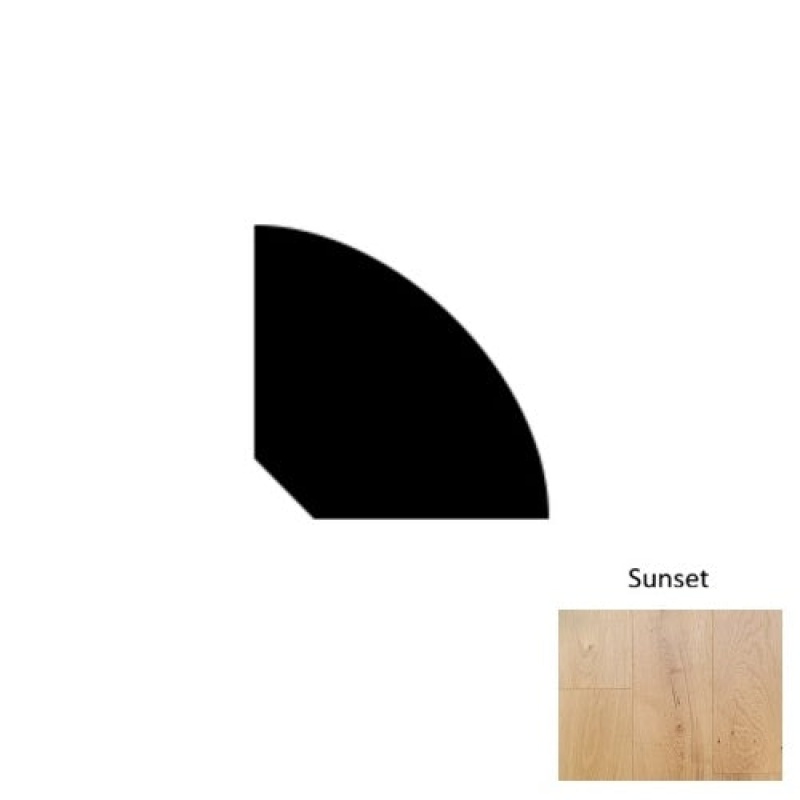 Designer Sunset Hardwood Moulding / Trim - 78" Quarter Round - Wire Brushed