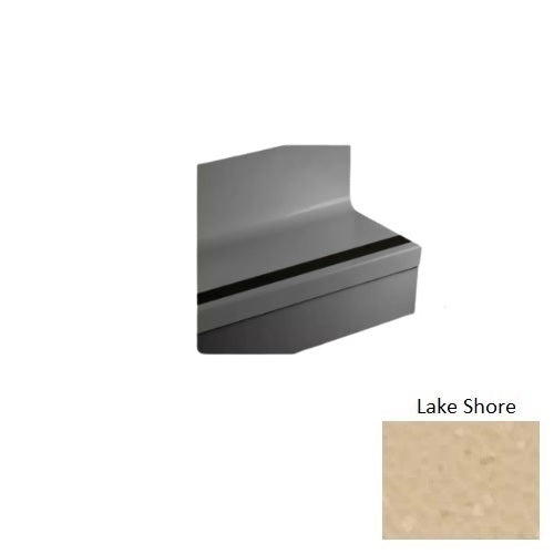 Johnsonite Lake Shore Circulinity Fast Lane 19" x 60" Angle-Fit Speckled Rubber Stair Tread with Riser