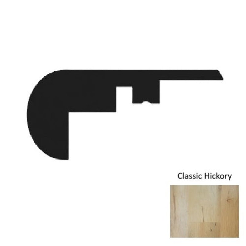 1900 Series Classic Hickory Luxury Vinyl Moulding / Trim - 94" Overlap Stair Nose - Embossed