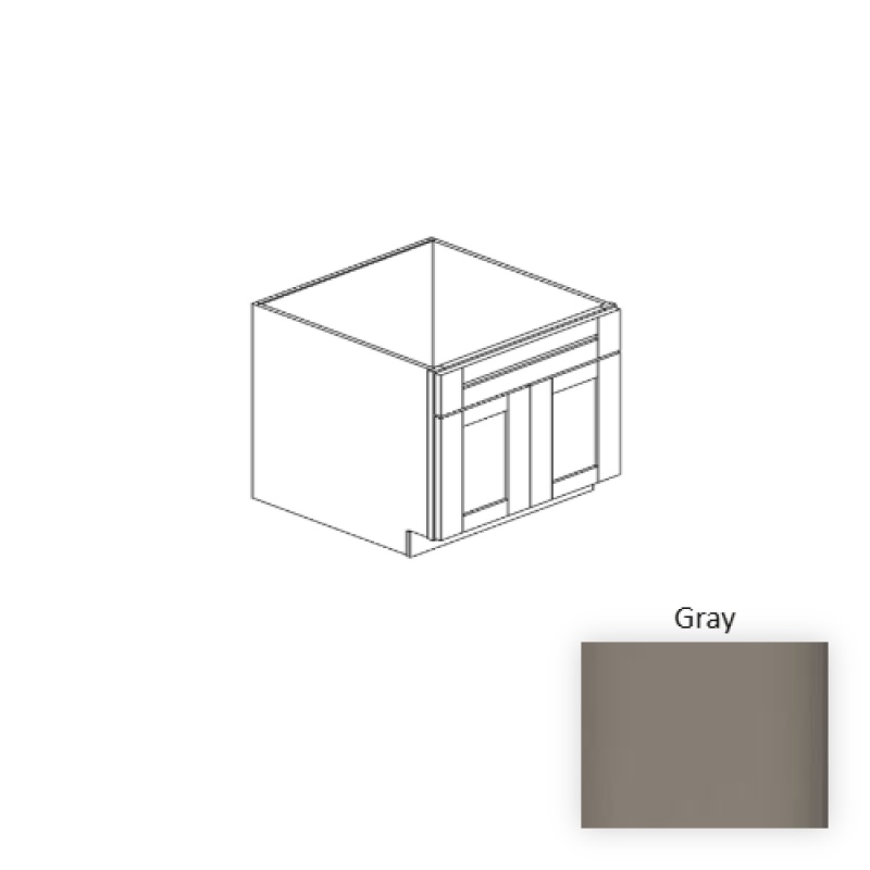 Sterfic Gray Wood Freestanding Bathroom Vanity, 27" (Assembly Required)