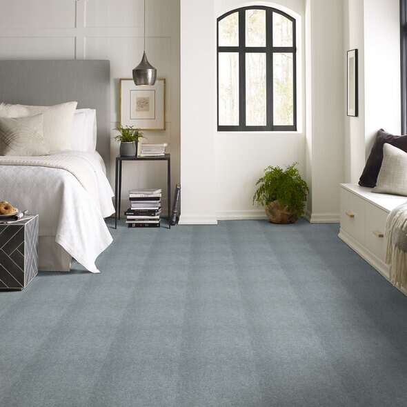 Caress By Shaw Quiet Comfort Classic Iii Wedgewood Nylon Carpet - Textured