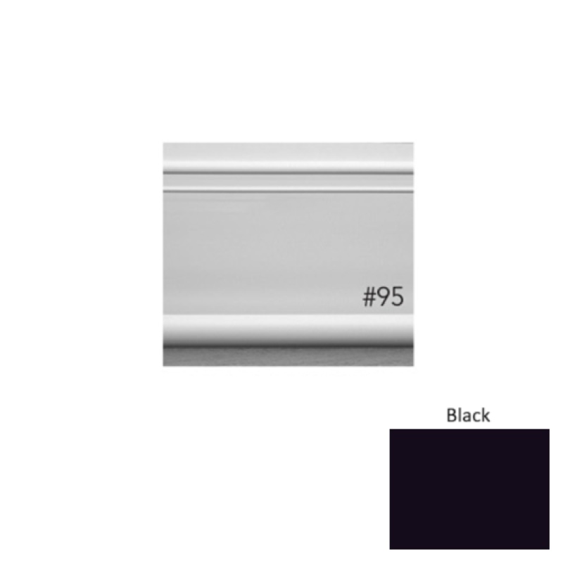 Pinnacle Plus #95 Invent Black Rubber Coil Wall Base - 5 1/2" X 60 Ft