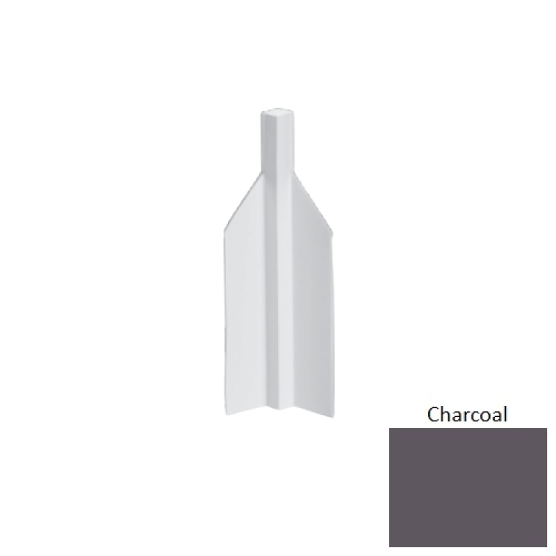 Mcb Charcoal Rubber Moulding / Trim - 6 1/4" Mini Inside Corner Blocks - Mini Inside Corner Blocks