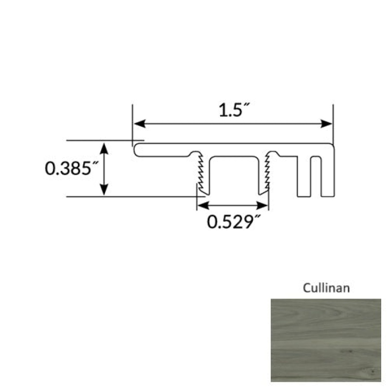 Diamond Cullinan Luxury Vinyl Moulding / Trim 94" End Cap