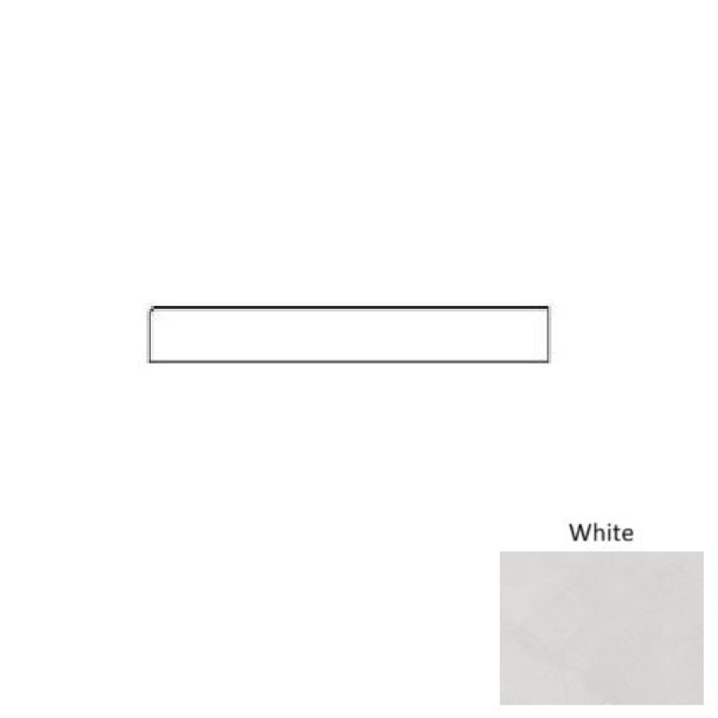 Tesoro Walk White Porcelain Bullnose Trim