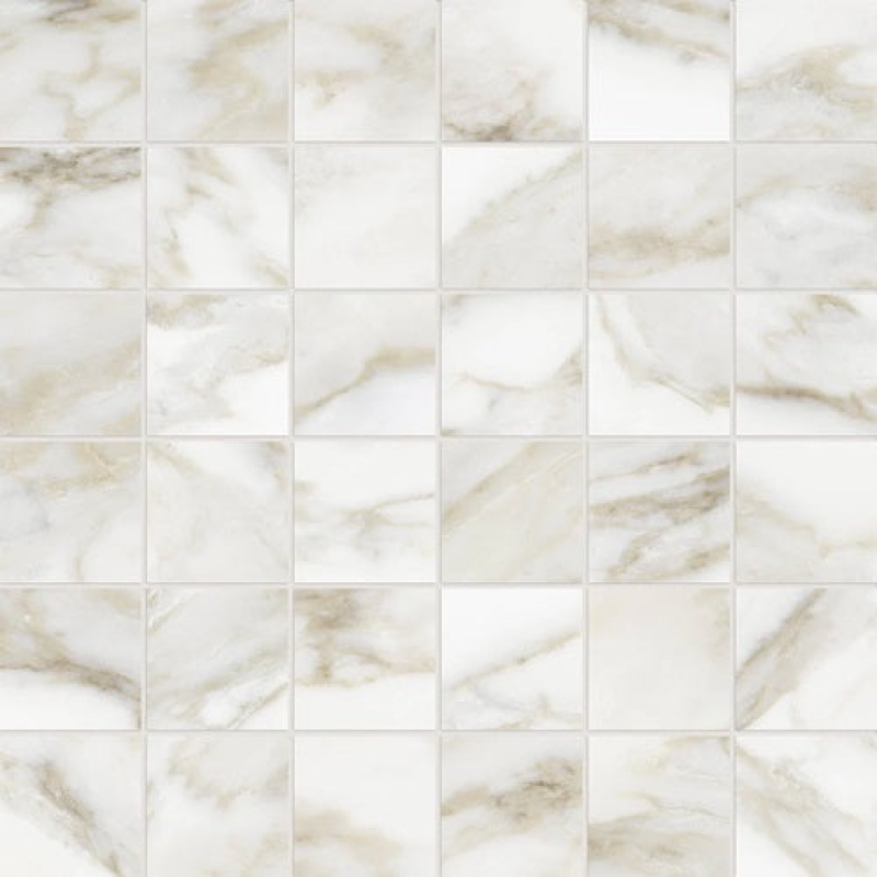 La Marca Calacatta Paonazzo Porcelain Mosaic - 2" X 2" - Honed