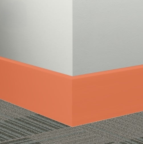 Tangerine Tango Rubber Millwork Contoured Wall Base
