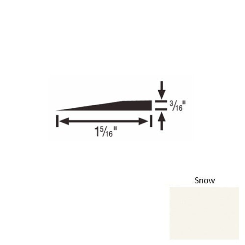 Solid 23 Snow Rubber Reducer Strip