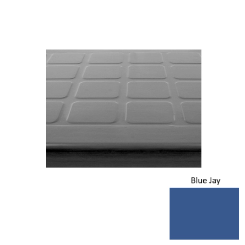 Solid 94 Blue Jay Raised Square Rubber (Sq) Stair Tread - Textured