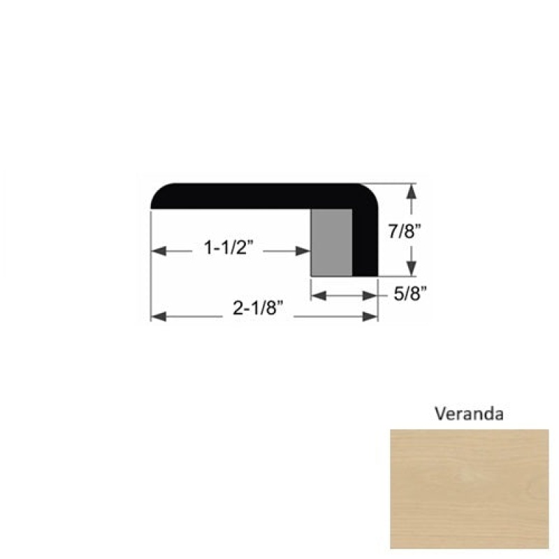 Premio Veranda Hardwood Moulding / Trim - 2 1/8" X 86" End Cap - Urethane