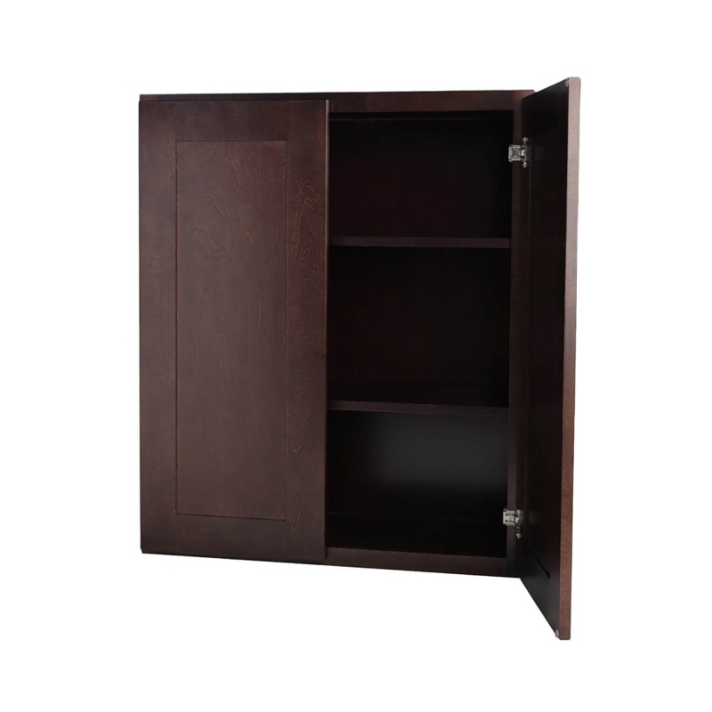 Beech Espresso Wood Kitchen Wall Cabinet