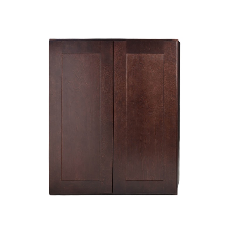 Beech Espresso Wood Kitchen Wall Cabinet