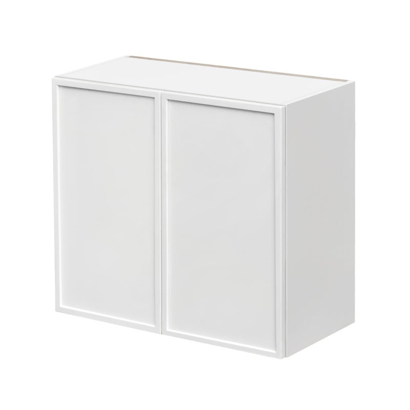 Shady White Slim Shaker Wood Kitchen Wall Cabinet - 27" X 12" X 30" (Assembly Required) - White