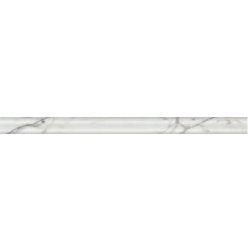 Venetian Calacatta Marble Wall Trim - 1/2" X 12" Pencil Rail - Polished