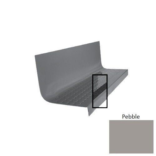 Flextones Pebble Type 1776 With Flush Ribbed / Smooth Insert Distinct Designs Rubber - 20 1/2" X 72" Stair Tread - Rgt Radial Ii Raised Disc Design