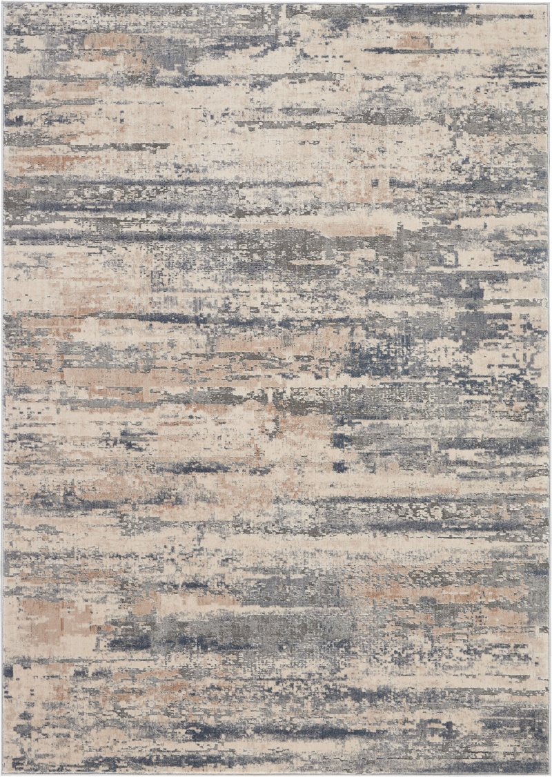 Rustic Textures Rus04 Beige/Grey Synthetic Area Rug