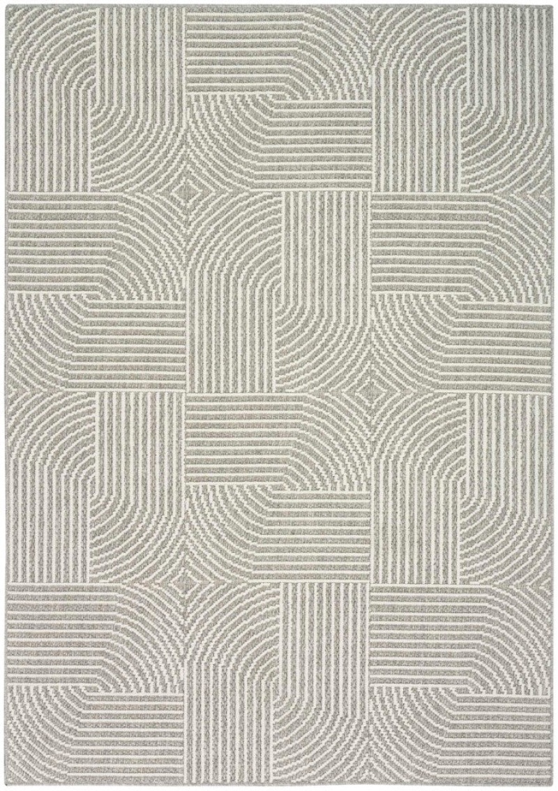 Natural Texture Grey Ivory Ntx02 Polyester Contemporary Area Rug - 6 Ft Runner - Grey Ivory