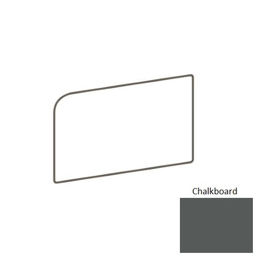 Color Wheel Classic Chalkboard Ceramic Wall Trim - 3" X 6" Bullnose Corner Right