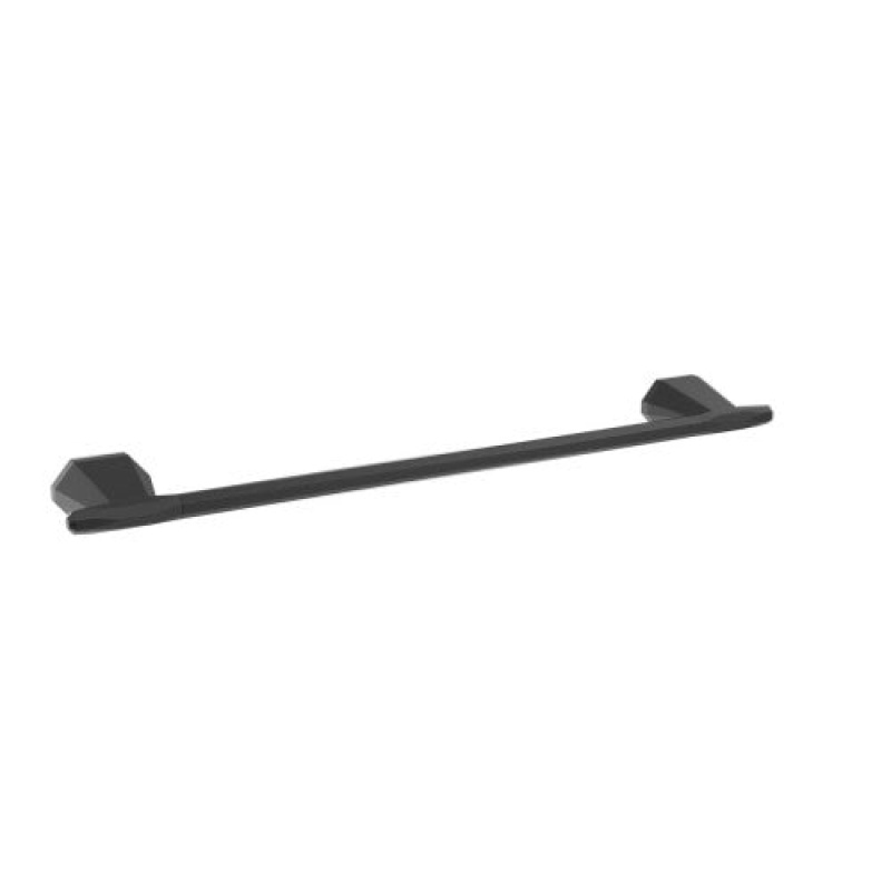 St. Vincent Zinc & Stainless Steel Single Wall Mounted Towel Bar - Matte Black