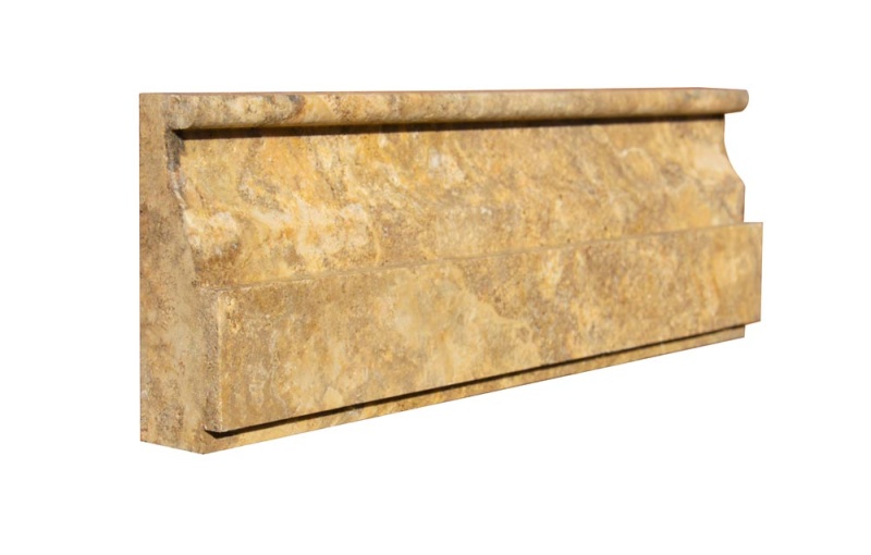 Scabos Cross Cut Travertine Molding 4" x 12"
