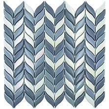 Verre Epillet Gris Glass Mosaic - 0.6" X 2.4" Leaf - Glossy
