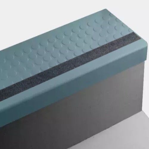 Johnsonite Dream Teal Raised Round Rubber Stair Tread