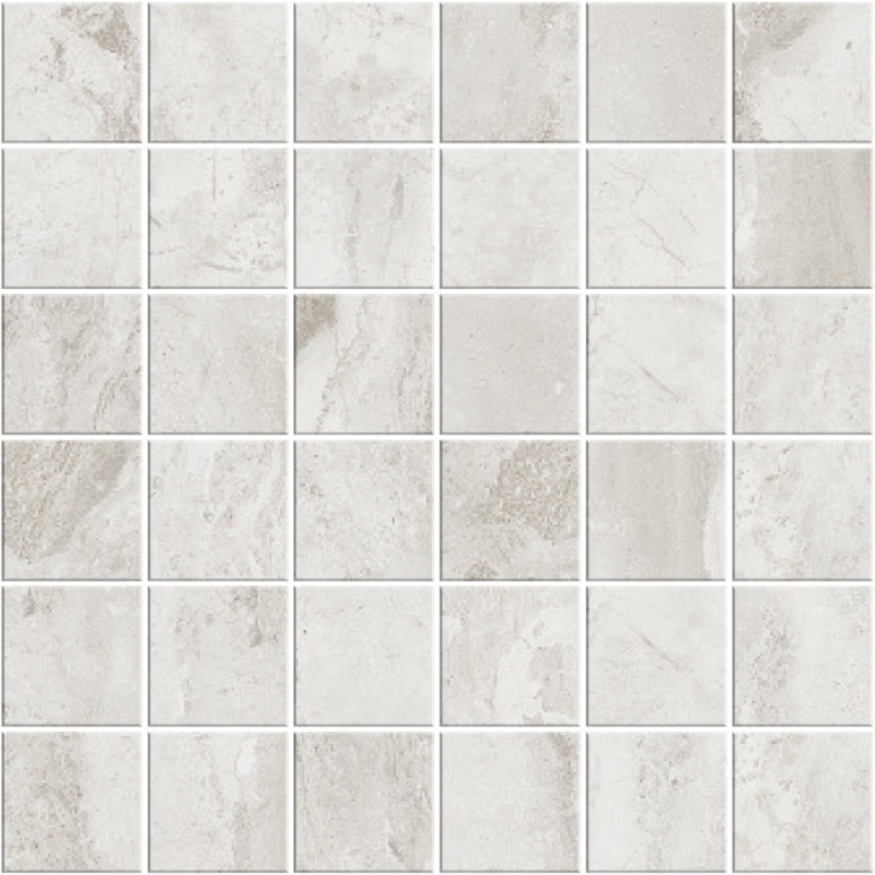 Carrara Select 2.0 Romano White Porcelain Mosaic - 2" X 2" - Honed