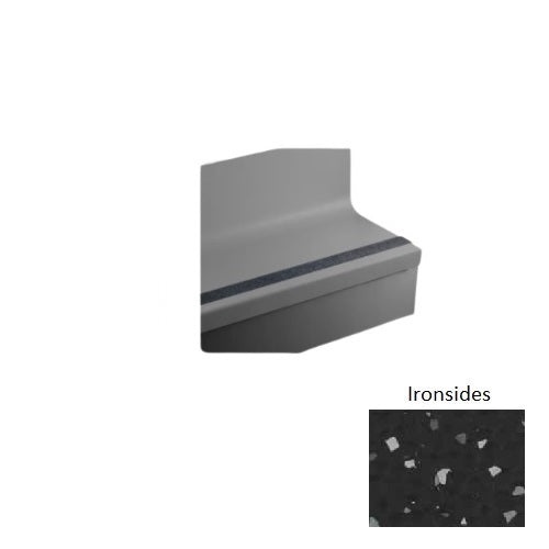 Johnsonite Ironsides Hammered Rubber Stair Tread With Riser