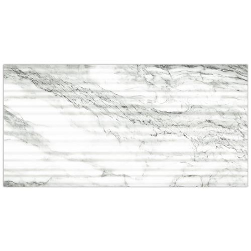 Touche Pleated Deco Zebre Porcelain Tile - Satin