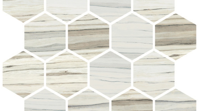 Zebrino Soco Porcelain Mosaic - Hexagon - Honed