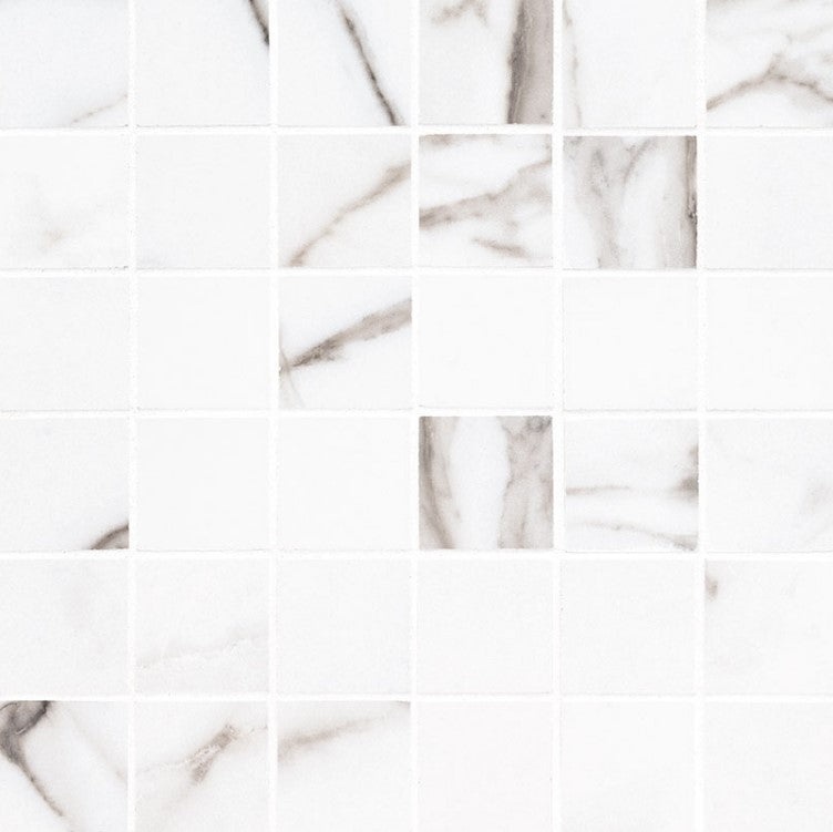 Savoy Crema Porcelain Mosaic - 2" X 2" - Matte