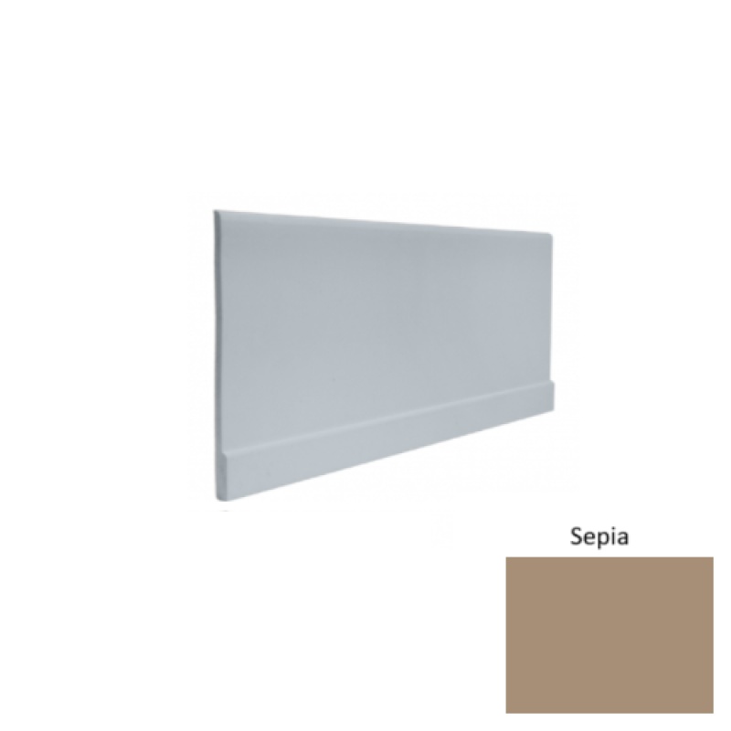 Contours #00 Simplicity Sepia Rubber Profiled Wall Base - Satin - 4" X 8 Ft