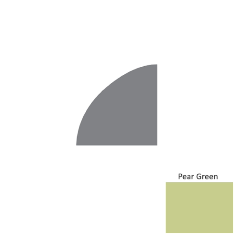 Contours Pear Green Rubber Quarter Round - Satin - 1/2" X 12 Ft