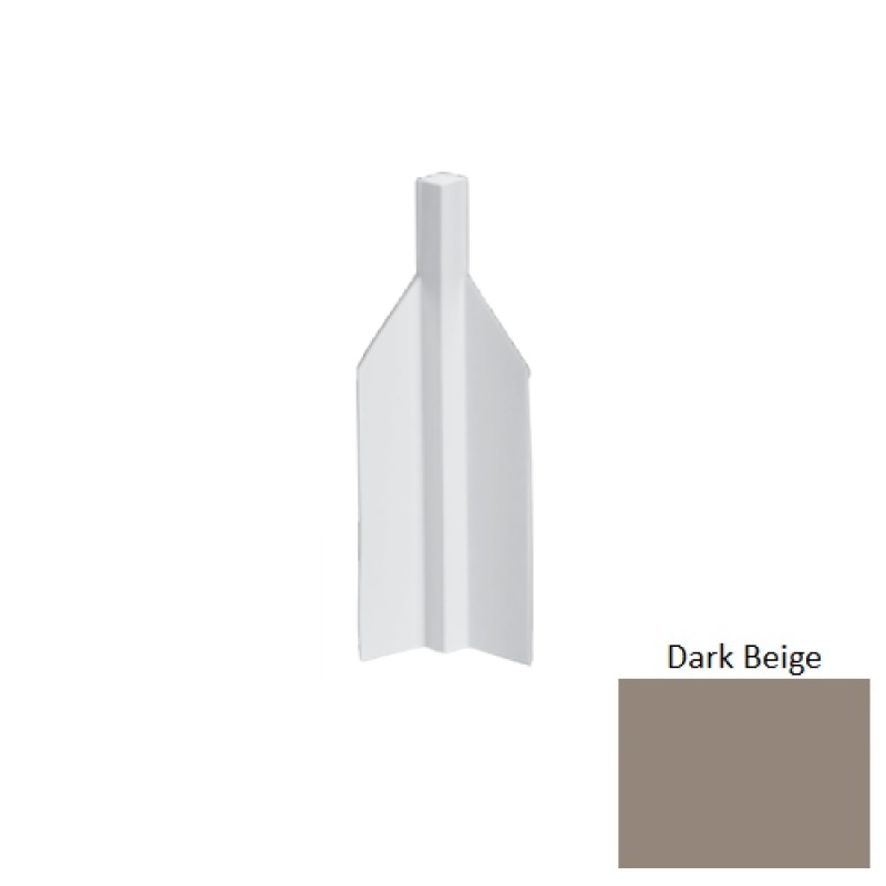 Mcb Dark Beige Rubber Moulding / Trim - 6 1/4" Mini Inside Corner Blocks - Mini Inside Corner Blocks