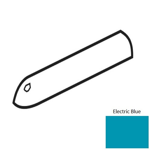 Color Wheel Classic Electric Blue Ceramic Wall Trim, 3/4" x 6" Quarter Round Corner, Semi-Gloss