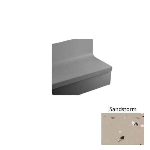 Johnsonite Sandstorm Hammered Rubber Stair Tread with Riser