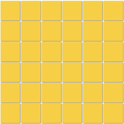 Unglazed Mosaics Clearface Lemon Drop Porcelain Mosaic - 2" X 2" - Unglazed