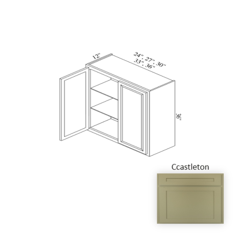 W2436 Castleton Wood Kitchen Wall Cabinet