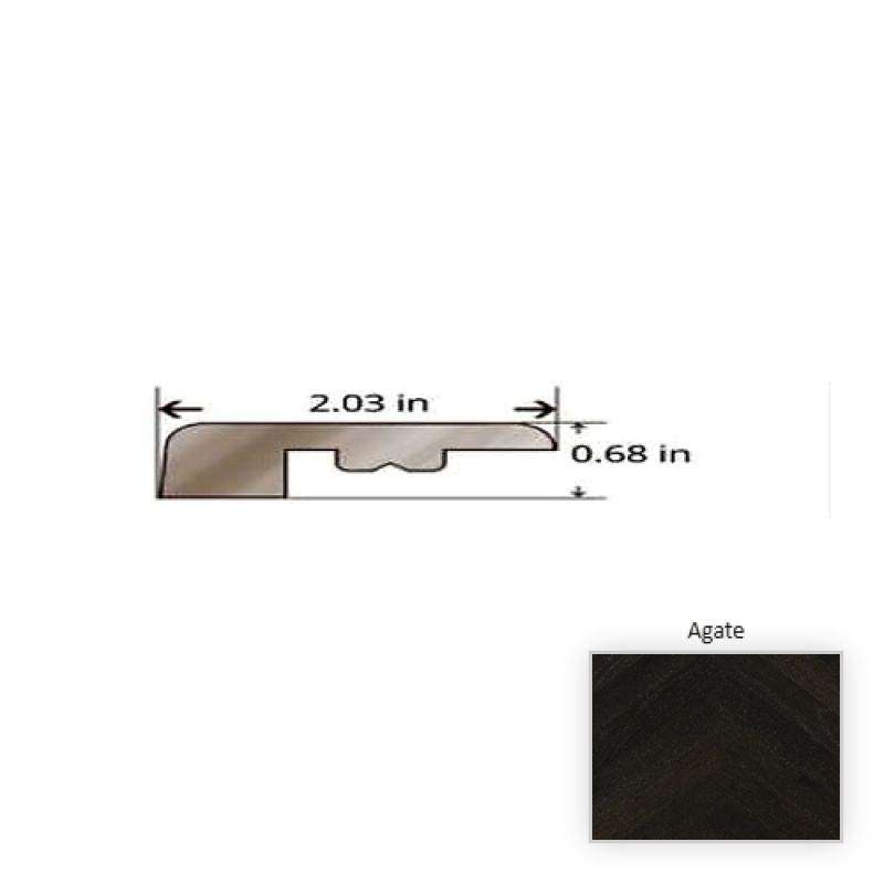 Emporium Oak Agate Hardwood Moulding / Trim - 84.25" Threshold - Truemark Glaze Tek