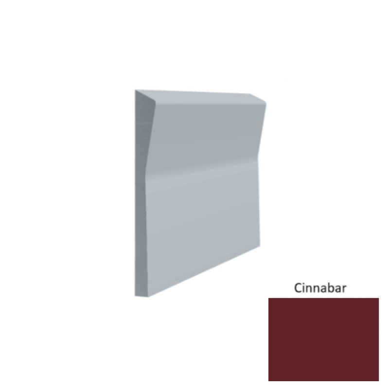 Contours #70 Valiant Cinnabar Rubber Profiled Wall Base - Satin - 4 1/2" X 8 Ft
