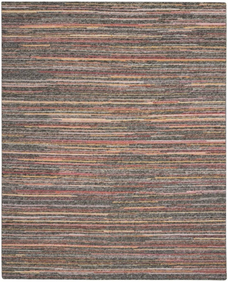 Plateau Grey Flame Wool Blend Area Rug, 8 ft x 10 ft