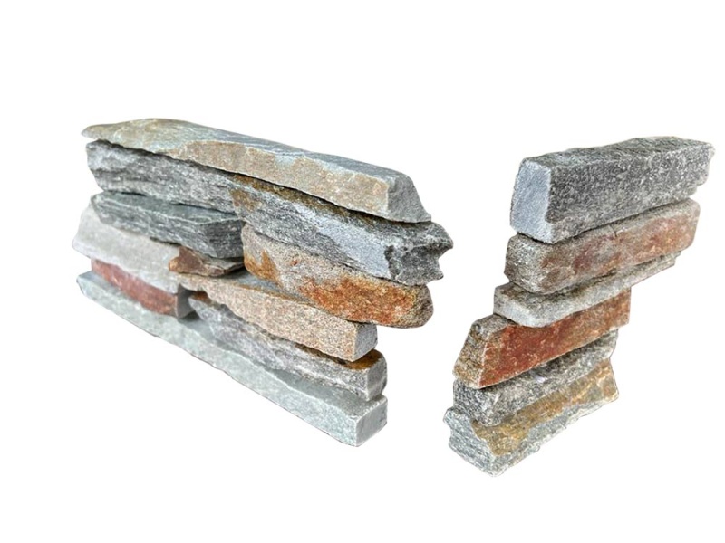 Champagne Limestone Ledgestone Corner - Natural Cleft - 6" X 18"