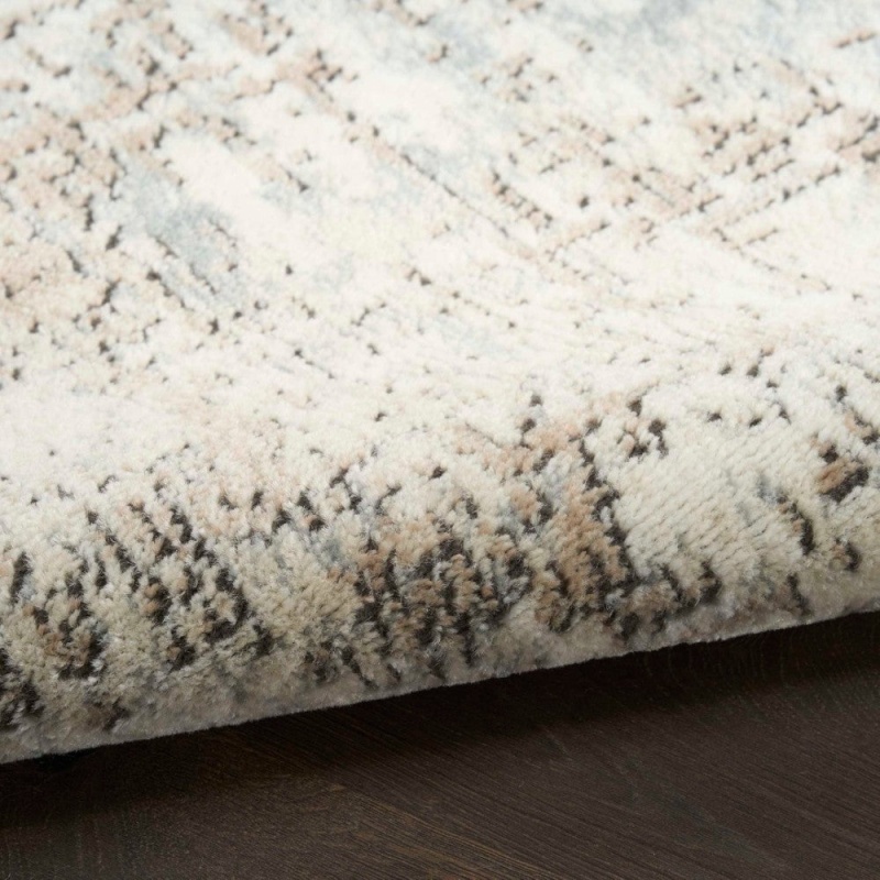 Quarry Ivory Beige Qua17 Polypropylene & Polyester Contemporary Area Rug - 4 Ft X Round - Ivory Beige