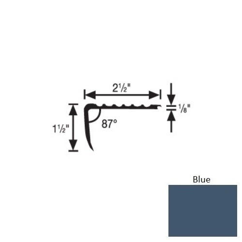 Flextones Blue Vinyl 201 Overlap Stair Nosing