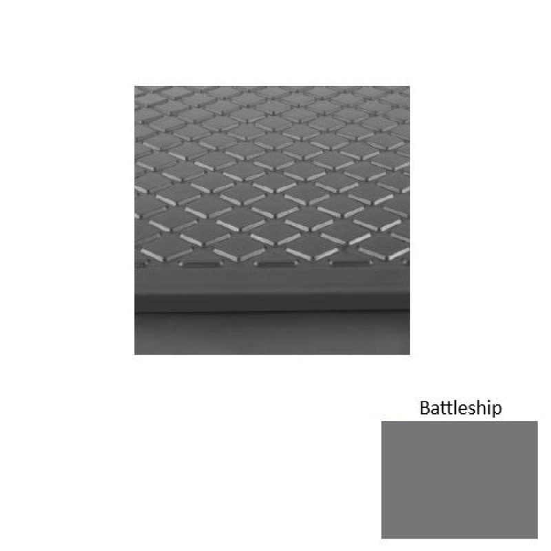 Solid 31 Battleship Diamond Rubber (Rd) Stair Tread With Dupont Kevlar - Textured
