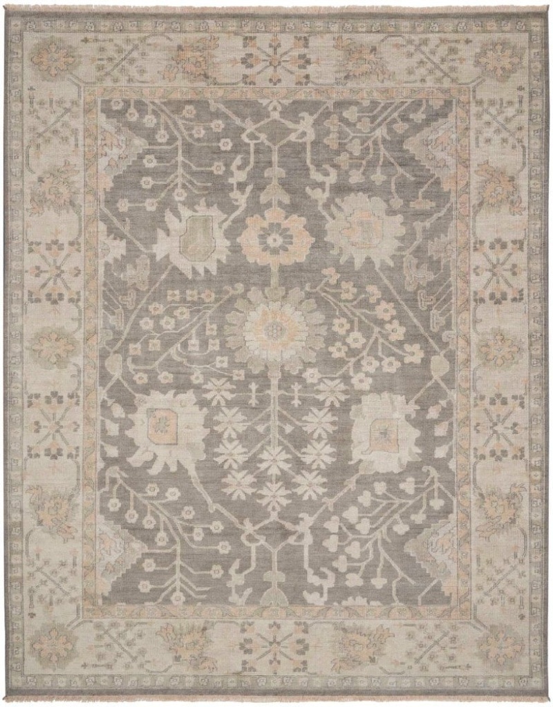 Aldora Aubergine Bamboo Silk Farmhouse Area Rug